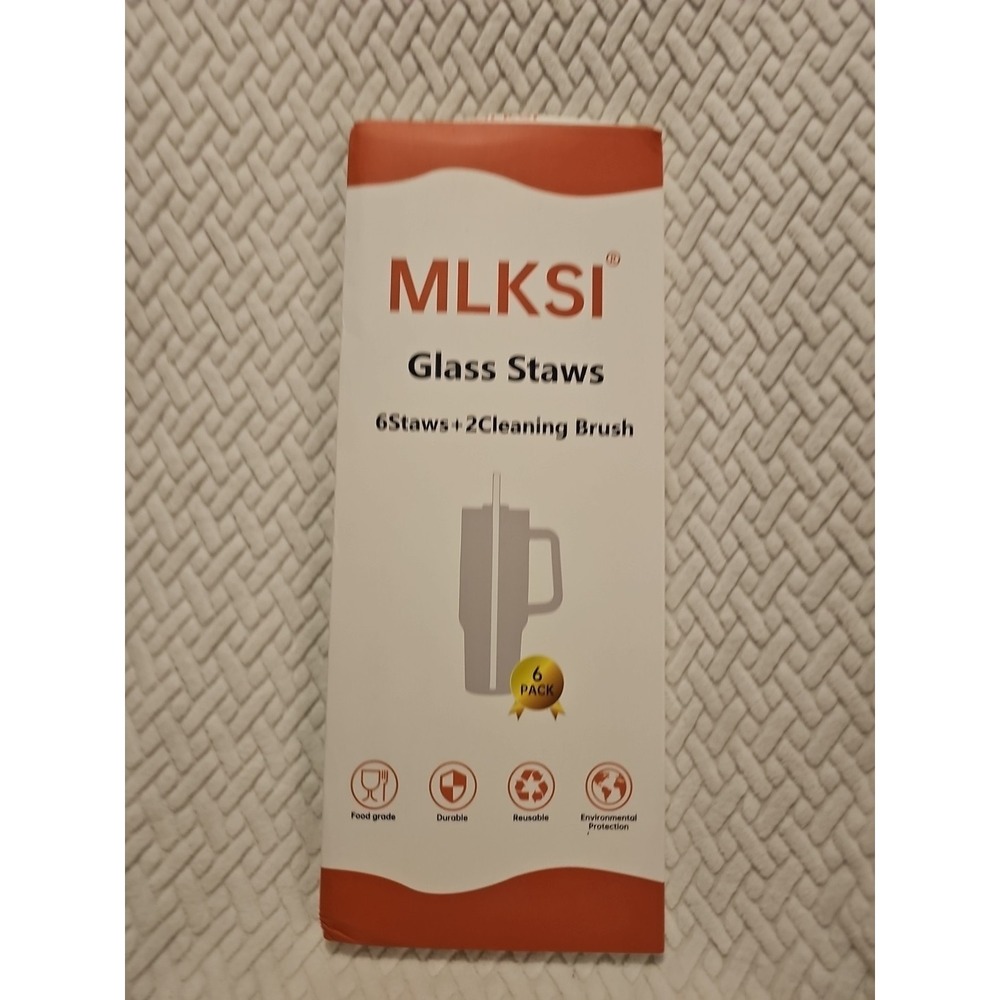 Glass Straws‎ 6X 12 Inch Long Replacement Straw for Stanley Quencher Cup 40 Oz
